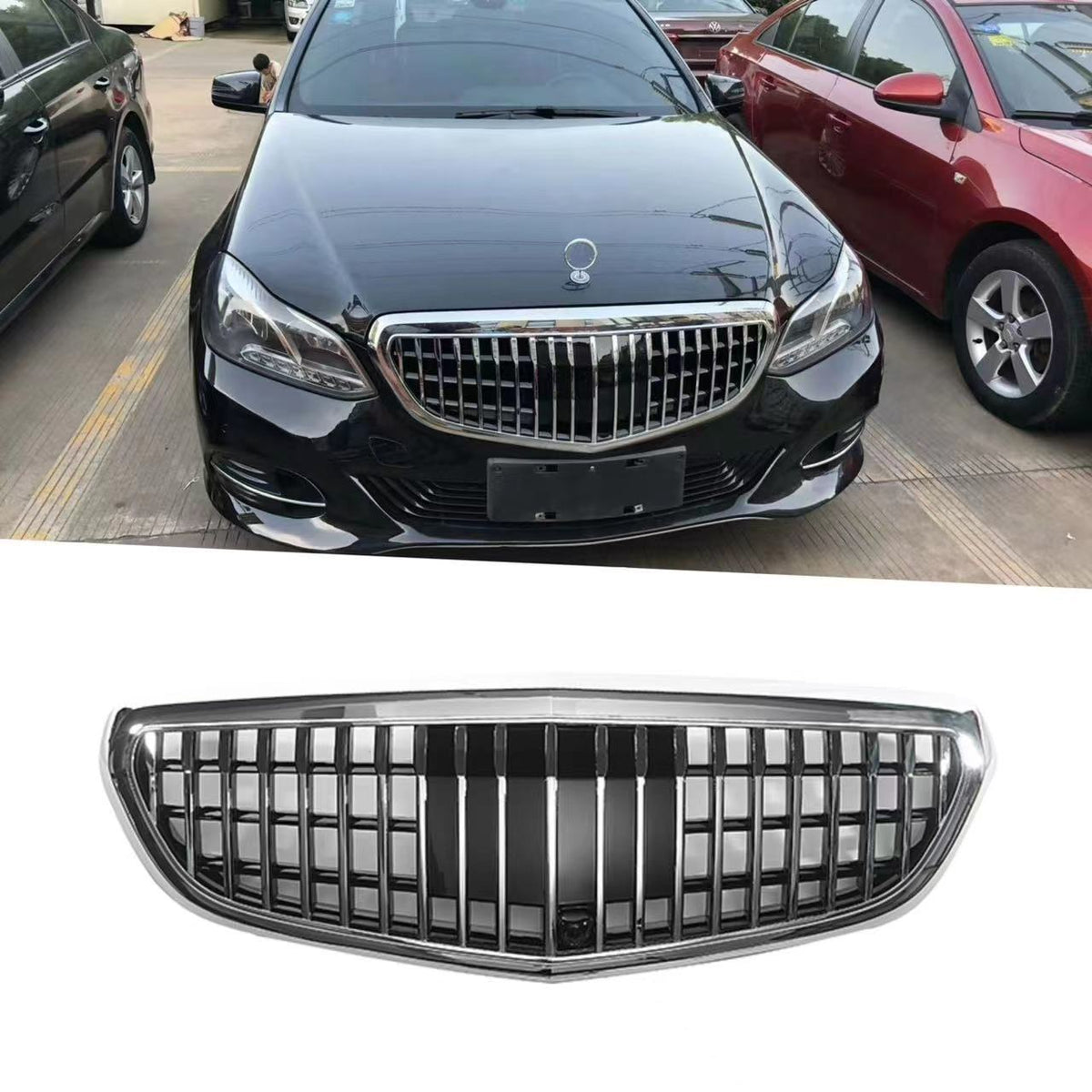 Maybach-Style Executive Front Grille for Mercedes-Benz E-Class W212 (2013 - 2015)