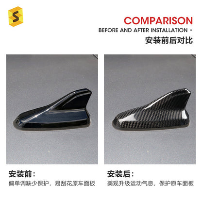 Real Carbon Fiber Shark Fin Antenna Cover for Volkswagen Golf / Teramont / Lamando / Viloran