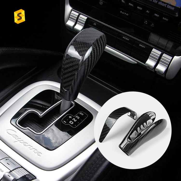Real Carbon Fiber Gear Shift Knob Cover for Porsche Cayenne (2004 - 2009)
