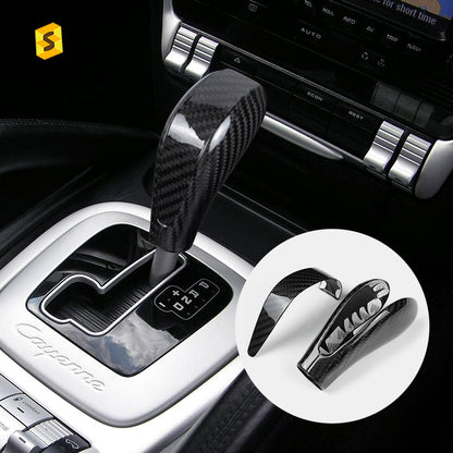Real Carbon Fiber Gear Shift Knob Cover for Porsche Cayenne (2004 - 2009)