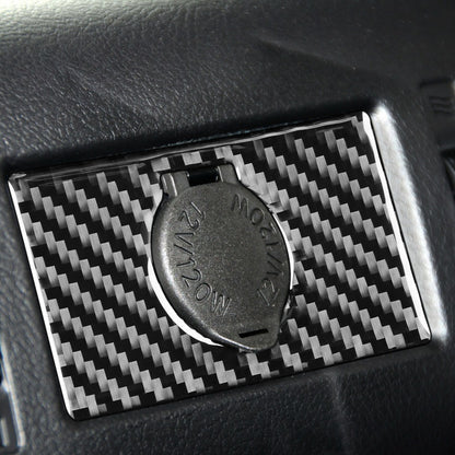 Prepreg Dry Carbon 3*3 3K Carbon Fiber Rear Seat Cigarette Lighter Switch Cover Trim for Toyota Tundra XK50 Facelift (2014-2021)