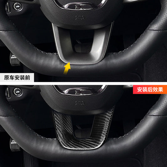 Real Carbon Fiber Steering Wheel Lower Trim for Dodge Durango (2015 - 2023)