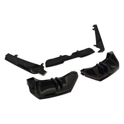 Overseas SWB 5-Section Rear Diffuser Lip for BMW 5 Series G60 (2023 - 2026), Glossy Black
