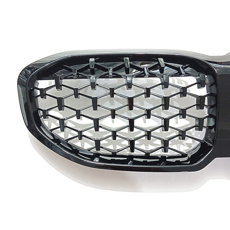 F40 Front Bumper Grill, Gloss Black Diamonds Radiator Grille for BMW 1 Series F40 Hatchback (2020 - 2024) (without LED)