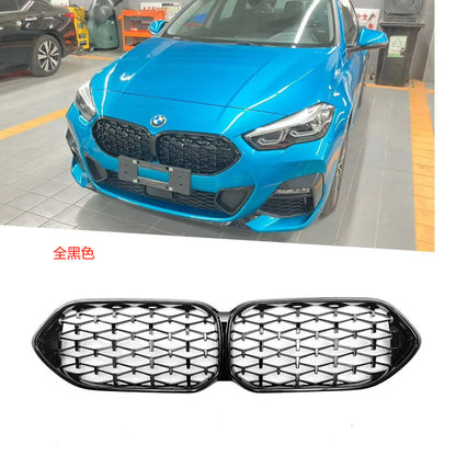Meteor Front Grille for BMW 2 Series F44 (2021 - 2024), Glossy Black & Semi-Silver