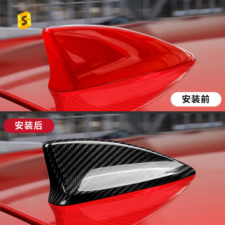 Real Carbon Fiber Shark Fin Antenna Cover for Honda Civic 11th Gen