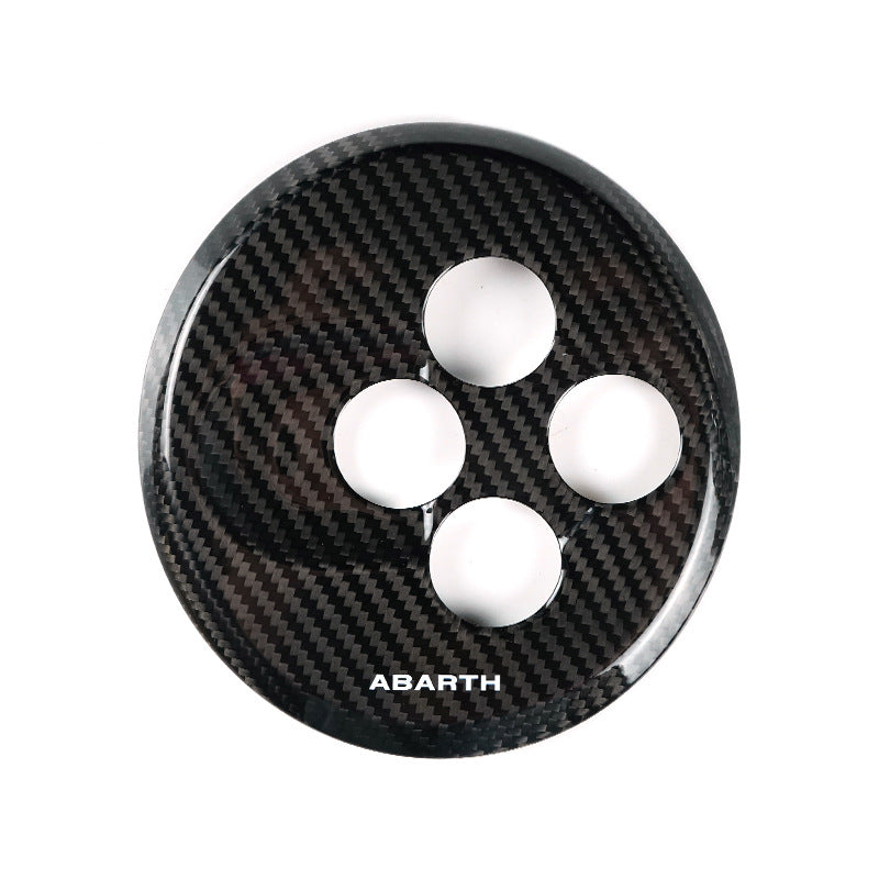 Real Carbon Fiber Electronic Gear Selector Panel Trim for Fiat