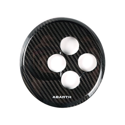 Real Carbon Fiber Electronic Gear Selector Panel Trim for Fiat