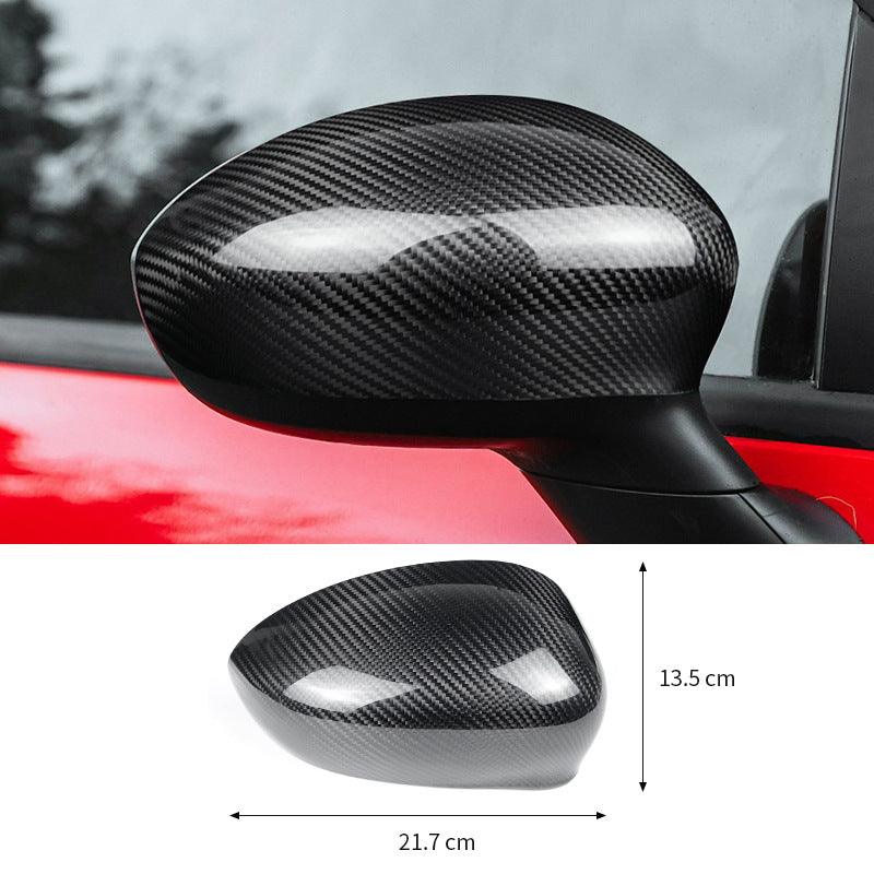 Real Carbon Fiber Side Mirror Housing Cover for Fiat 500