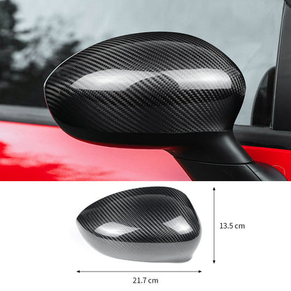 Real Carbon Fiber Side Mirror Housing Cover for Fiat 500
