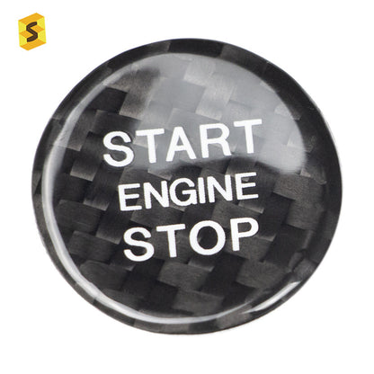 Rigid Carbon Fiber Ignition Push-Start Button Trim for Audi A6 / S6 (2019 - 2023)