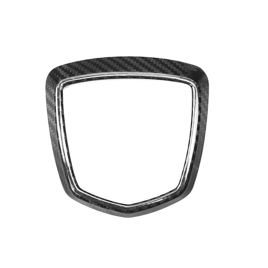Real Carbon Fiber Rear Emblem Frame Trim for Fiat 500