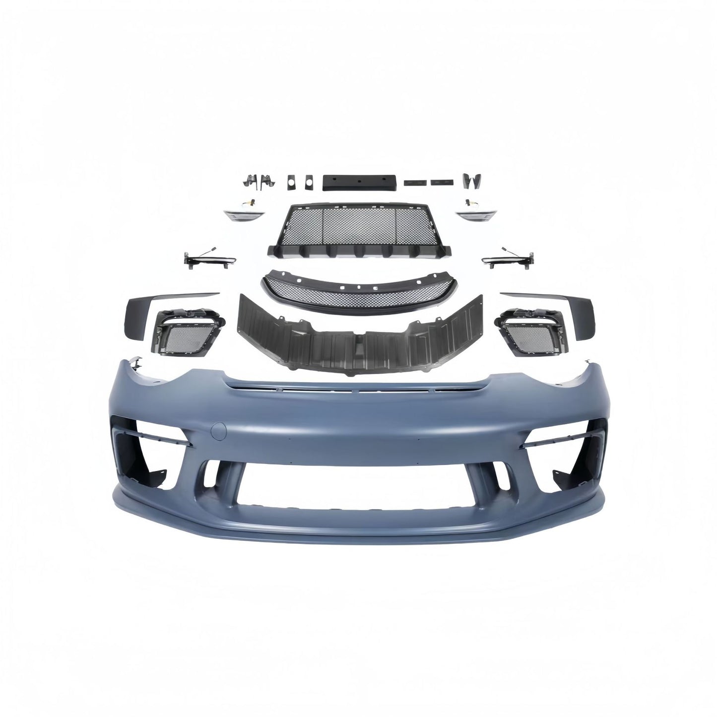 适用于保时捷997改装升级GT3注塑PP前杠总成LED前大灯老改新包围