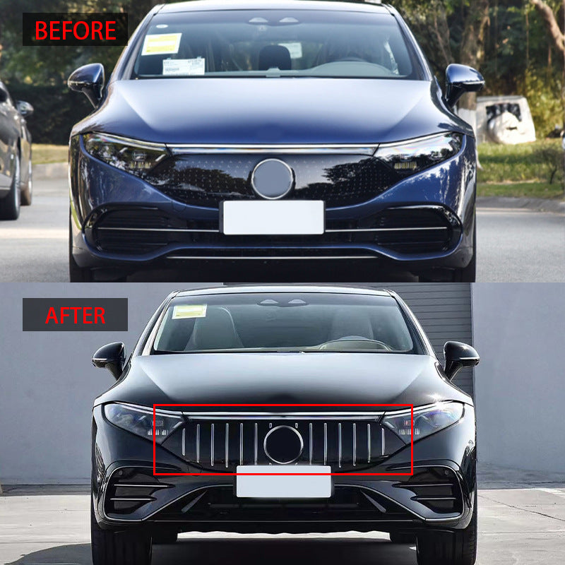Vertical-Bar GT-Style Front Grille for Mercedes-Benz EQS W297