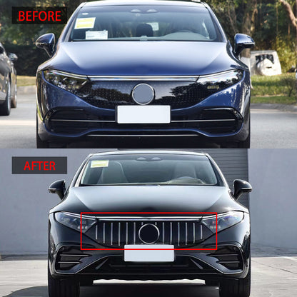 Vertical-Bar GT-Style Front Grille for Mercedes-Benz EQS W297