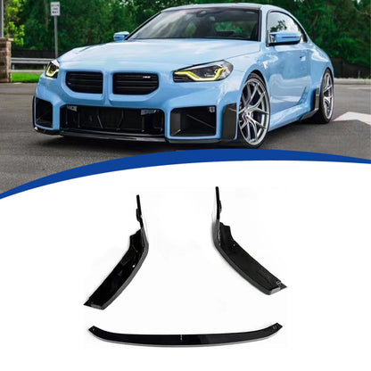 MP-Style Front Lip Spoiler for BMW M2 G87 (2023 - 2026), Glossy Black