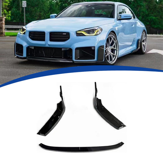 MP-Style Front Lip Spoiler for BMW M2 G87 (2023 - 2026), Glossy Black