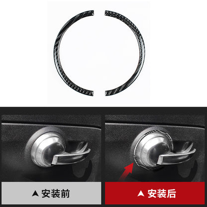 Epoxy Resin Carbon Fiber Door Handle Cover for Fiat 500 (2012 - 2024) / Fiat
