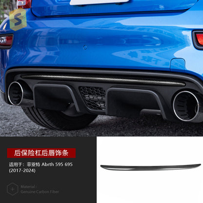 Real Carbon Fiber Rear Bumper Lip Trim for Fiat