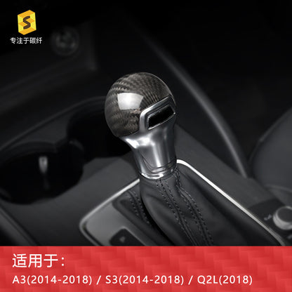 Carbon Fiber Gear Shift Knob Cover for Audi C-Series