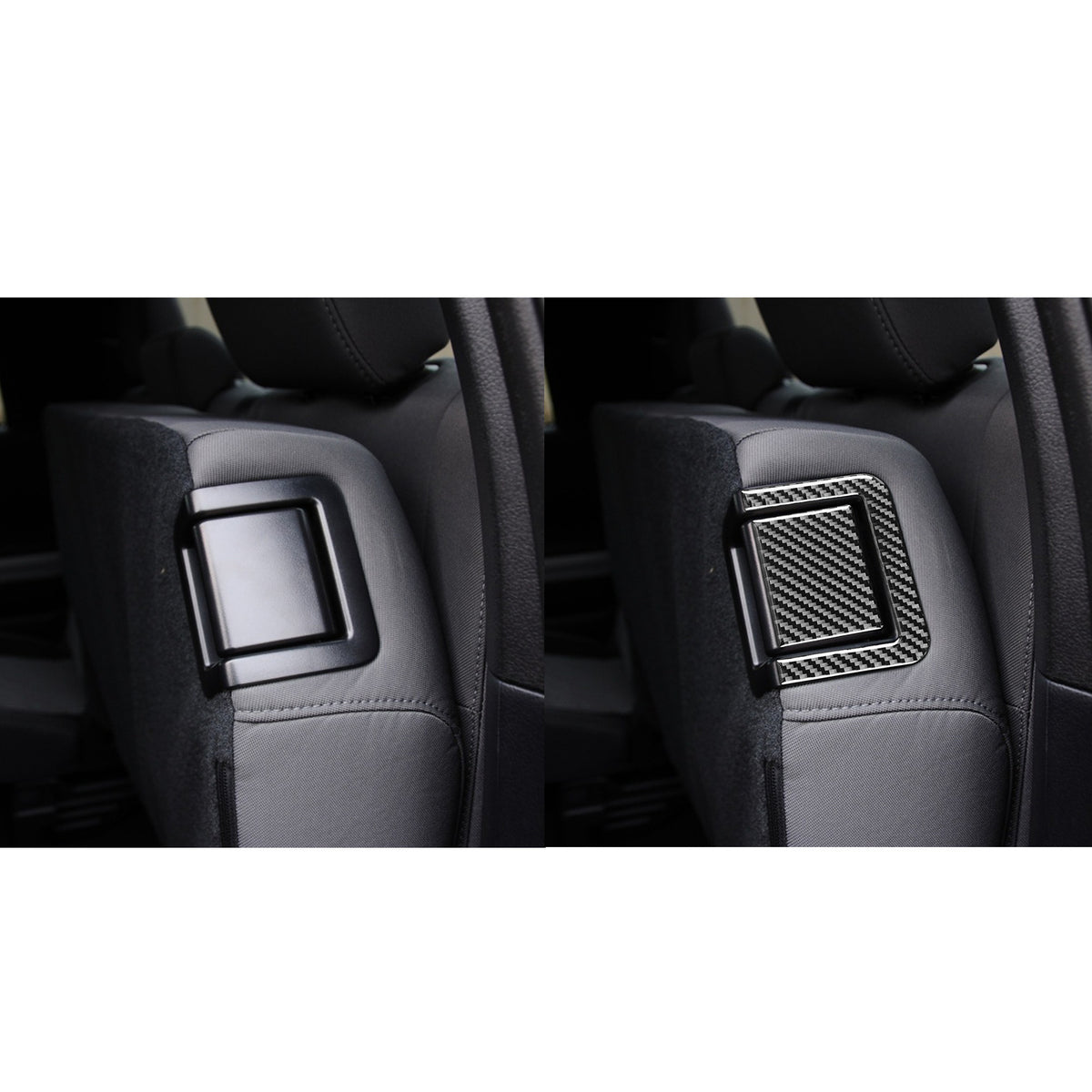 Prepreg Dry Carbon 3*3 3K Real Carbon Fiber Interior Rear Seat Adjustment Panel Trim for Toyota Tundra XK50 Facelift (2014-2021)
