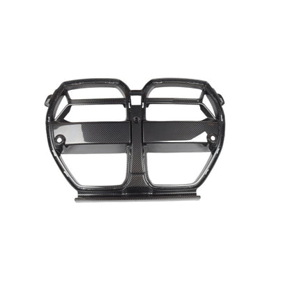 Autoclave Dry Carbon Front Bumper Grille For 2021 - 2026 BMW G80 G81 M3 & G82 G83 M4 | Replacement Style | 3K Twill Weave | High Gloss