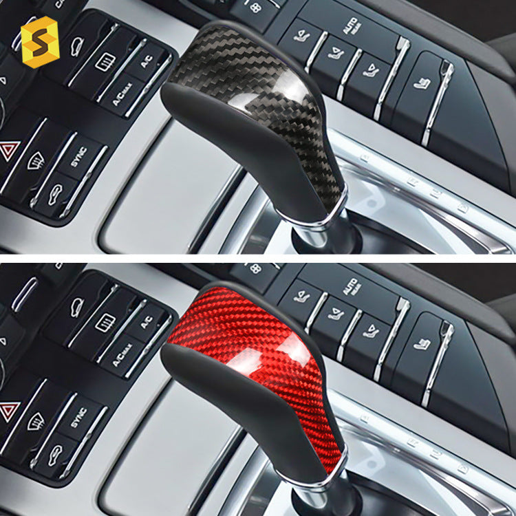 Real Carbon Fiber Gear Shift Knob Cover for Porsche Cayenne (2011 - 2016)