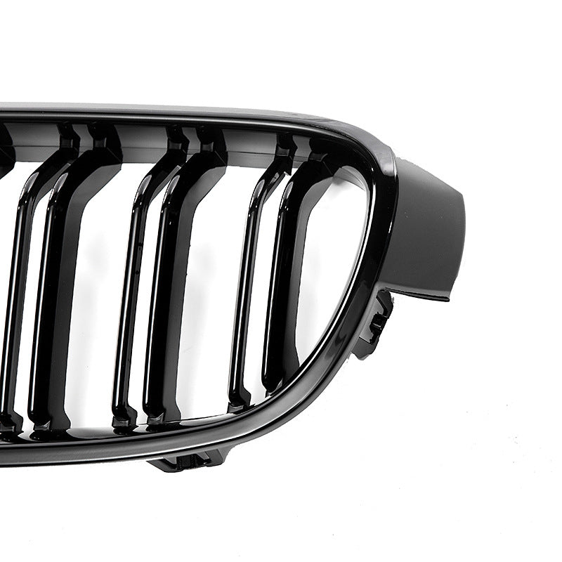 Double-Slat Front Grille for BMW 3 Series F30 (2013 - 2018), Glossy Black