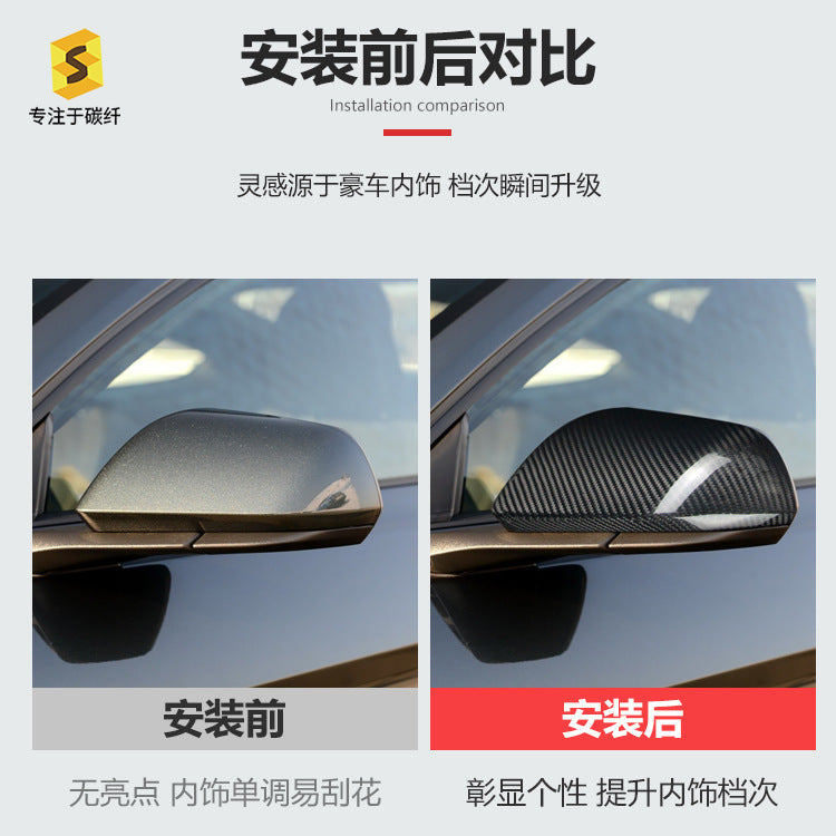 Carbon Fiber Side Mirror Cover for Ford Mustang (2015+, US-Spec)
