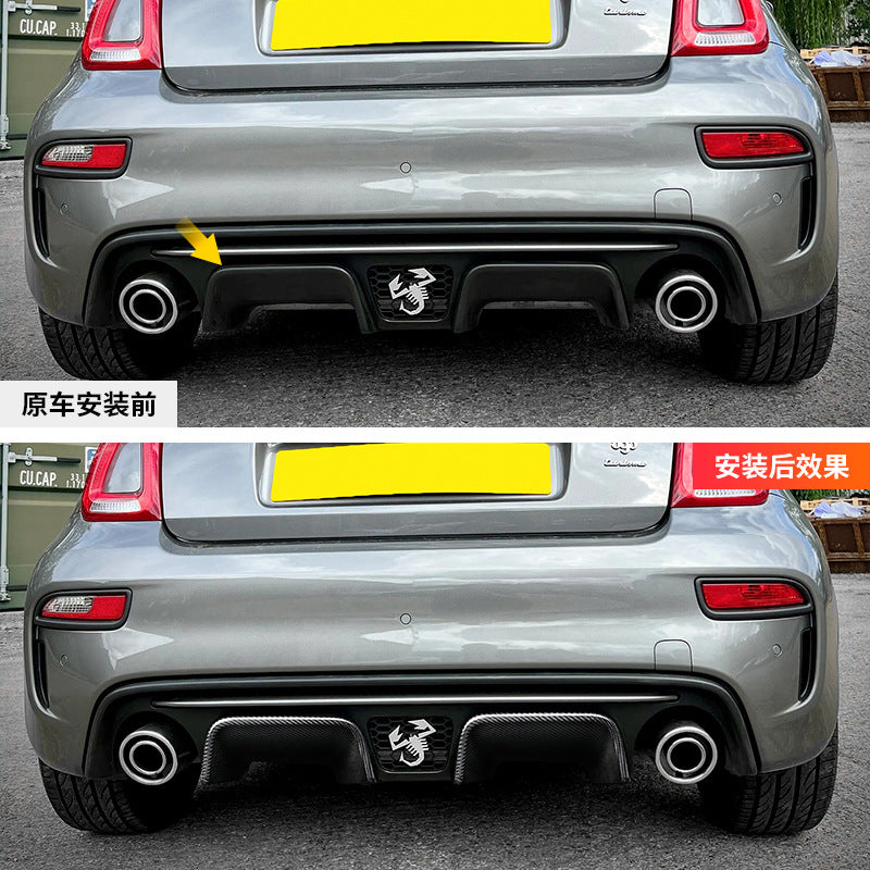 Real Carbon Fiber Rear Lip Spoiler Trim for Fiat 500 / 595 / 695