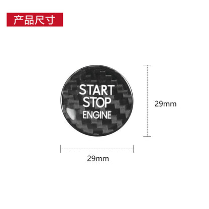 Real Carbon Fiber Ignition Push-Start Button Trim for Toyota / Lexus