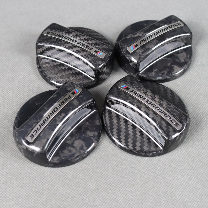3×3 3K Twill Dry Carbon Fiber Fuel Tank Cap Cover Trim for BMW F & G Chassis Series | Stick-On Decorative Cover