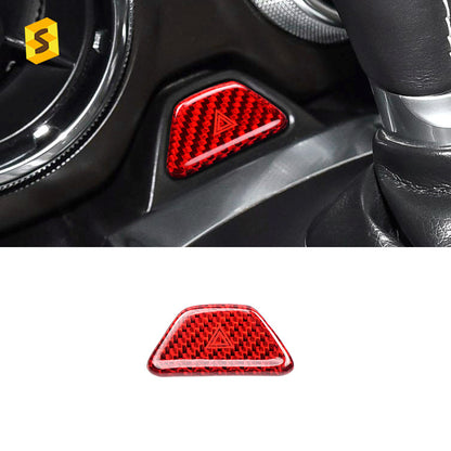 Carbon Fiber Hazard Warning Light Button Trim for Chevrolet Camaro / Chevrolet Camaro (2016+)