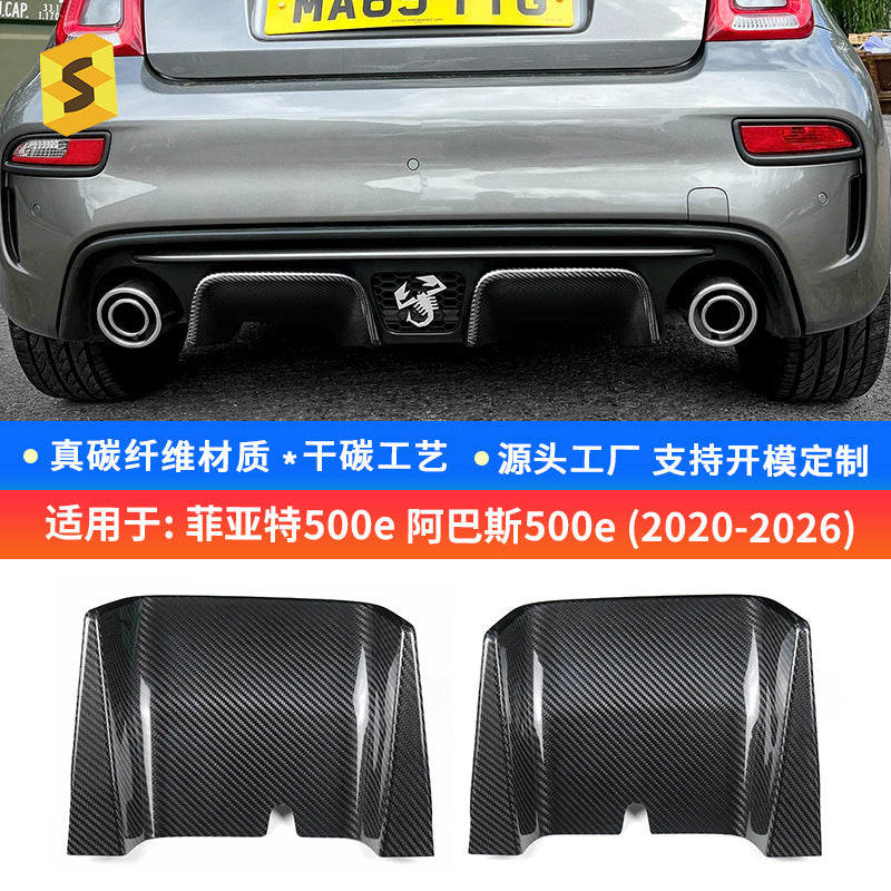 Real Carbon Fiber Rear Lip Spoiler Trim for Fiat 500 / 595 / 695