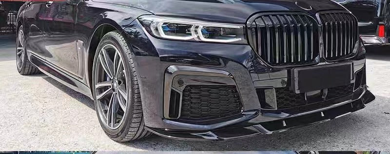 MT Sport MT Front Lip Spoiler for BMW 7 Series G12 (2019 - 2022), Glossy Black