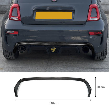 Real Carbon Fiber Rear Lip Spoiler Trim for Fiat