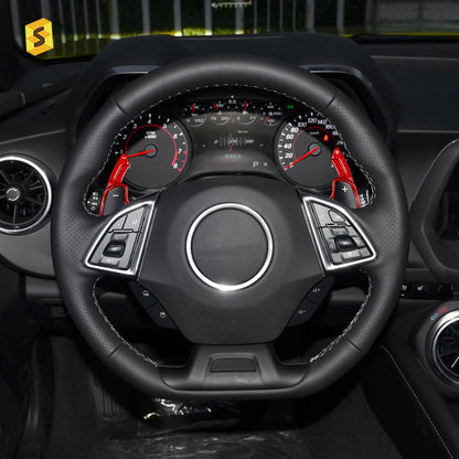 Carbon Fiber Steering Wheel Shift Paddle Cover for Chevrolet Camaro / Buick / Cadillac XT5