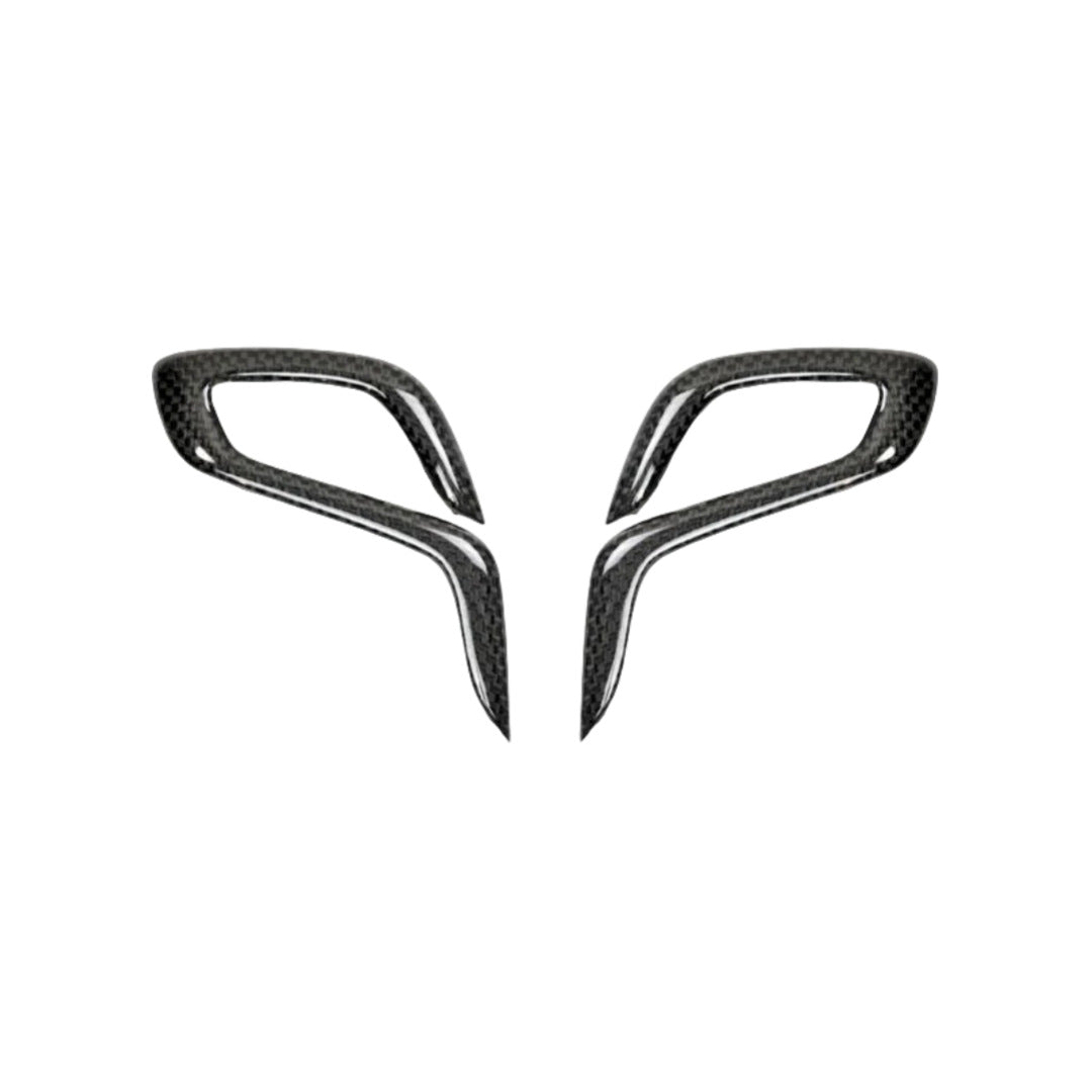 3×3 3K Twill Dry Carbon Fiber Gear Shift Knob Side Trim Cover for BMW F90 M5 F91 F92 F93 M8 F97 X3M F98 X4M F95 X5M F96 X6M | Stick-On