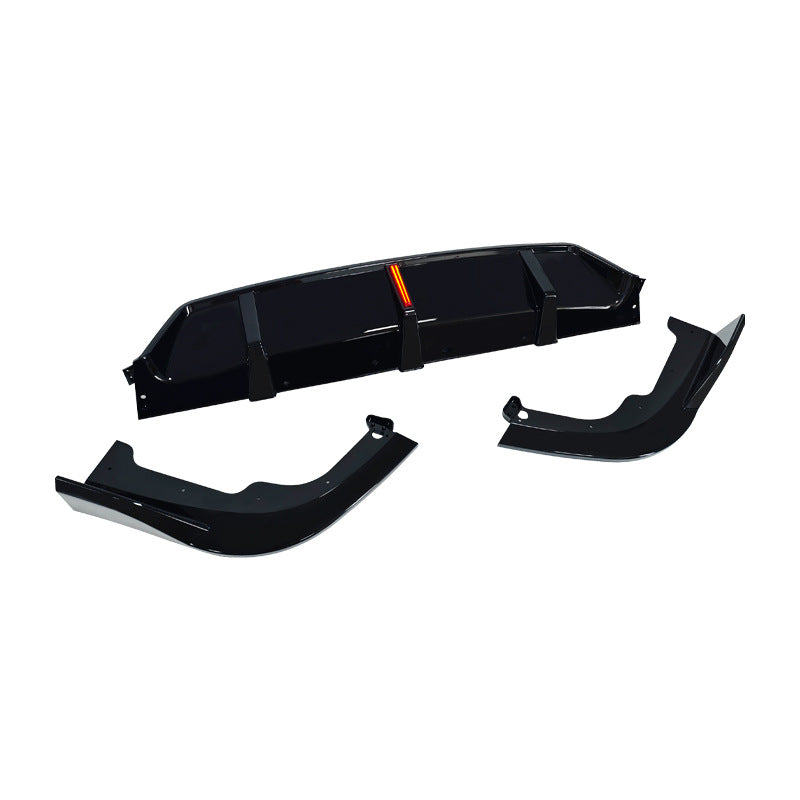Blacked-Out Illuminated Rear Diffuser Lip for BMW X5 G05 (2020 - 2026), Glossy Black