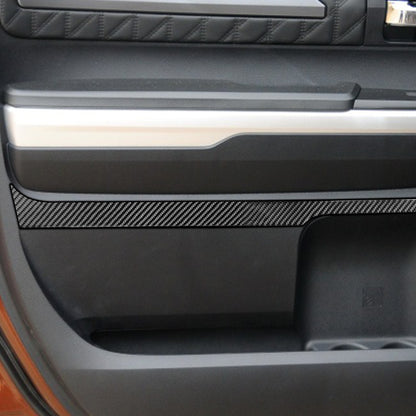 4PC Prepreg Dry Carbon 3*3 3K Real Carbon Fiber Interior Door Panel Cover Trim for Toyota Tundra XK50 Facelift (2014-2021)