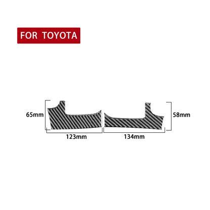 2PC Prepreg Dry Carbon 3*3 3K Carbon Fiber Interior Dashboard Air Vent Overlay Trim for Toyota Tundra XK50 Facelift (2014-2021)