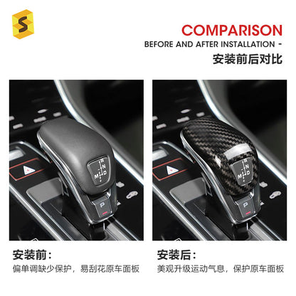 Real Carbon Fiber Gear Shift Knob Cover for Porsche (2017 - 2026)