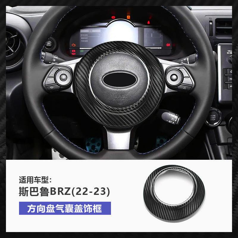 Real Carbon Fiber Steering Wheel Airbag Cover Trim for Subaru BRZ (2022+)
