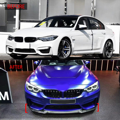 适用于13-19款宝马F80正M3加装CS款前铲前唇一段式ABS吹塑亮黑色