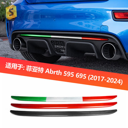 Real Carbon Fiber Rear Bumper Lip Trim for Fiat