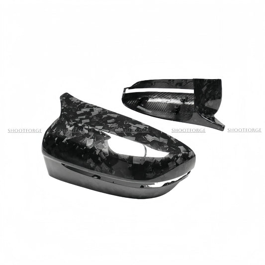 Bull Horn Style Carbon Fiber Mirror Caps for BMW 5 Series G30 / G38 / M5 F90 – LHD / RHD (2017 - 2023)