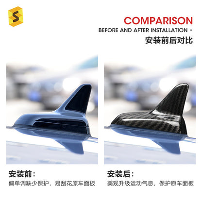 Real Carbon Fiber Shark Fin Antenna Cover for Volkswagen Sagitar / Magotan / Bora / Golf