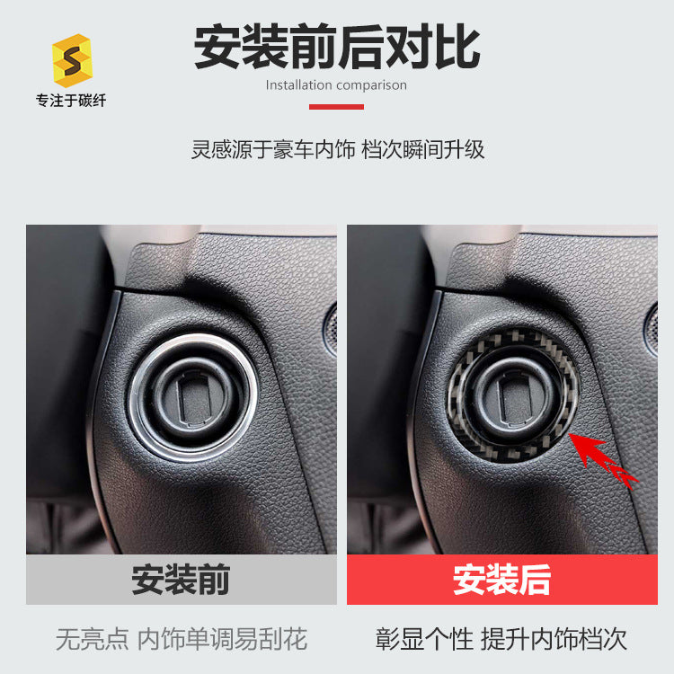 Carbon Fiber Decorative Ring Trim for Mercedes-Benz C-Class (W204)