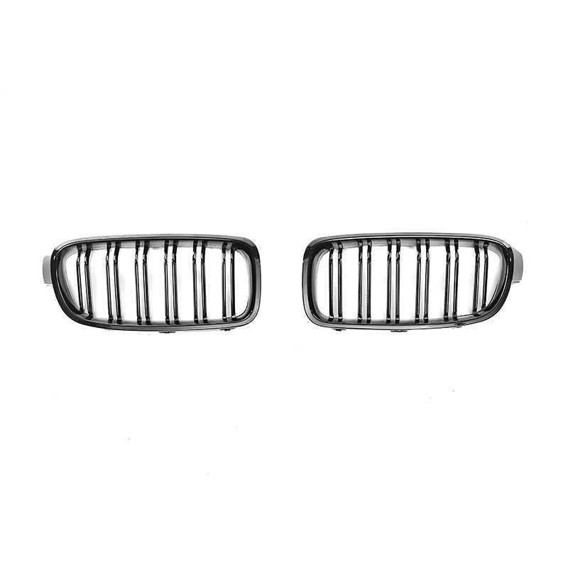 Double-Slat Front Grille for BMW 3 Series F30 (2013 - 2018), Glossy Black