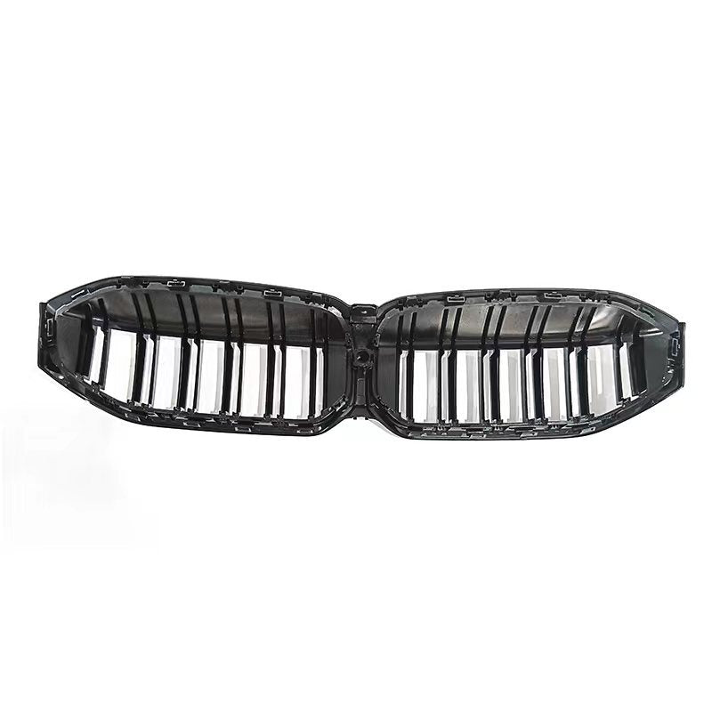 Double-Slat Front Grille for BMW 3 Series G20 (2023 - 2026), Glossy Black